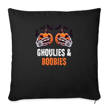 Halloween Boob Ghoulies & Boobies - Sofa pillowcase 17,3'' x 17,3'' (45 x 45 cm) - black - Front