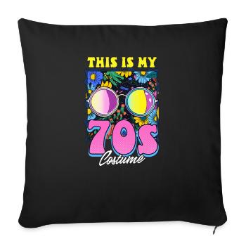 C’est mon costume des années 70 - Housse de coussin décorative 45 x 45 cm - noir - Devant