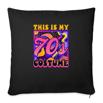 C’est mon costume des années 70 - Housse de coussin décorative 45 x 45 cm - noir - Devant
