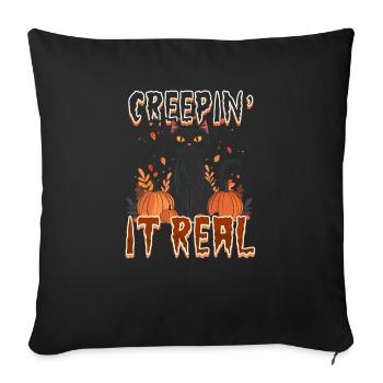 Le chat d’Halloween Creepin' It Real - Housse de coussin décorative 45 x 45 cm - noir - Devant
