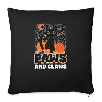 Halloween Cat Paws And Claws - Sofa pillowcase 17,3'' x 17,3'' (45 x 45 cm) - black - Front