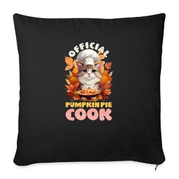 Thanksgiving Chef Official Pumpkin Pie Cook - Sofa pillowcase 17,3'' x 17,3'' (45 x 45 cm) - black - Front