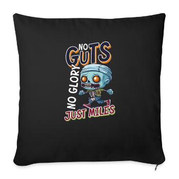 Halloween Runner No Guts, No Glory, Just Miles - Sofa pillowcase 17,3'' x 17,3'' (45 x 45 cm) - black - Front