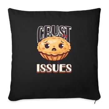 Problèmes de croûte de cuisson - Housse de coussin décorative 45 x 45 cm - noir - Devant