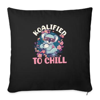 Koala Koalified To Chill - Sofa pillowcase 17,3'' x 17,3'' (45 x 45 cm) - black - Front