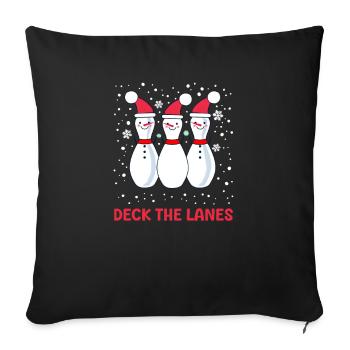 Bowling Deck Les Pistes - Housse de coussin décorative 45 x 45 cm - noir - Devant