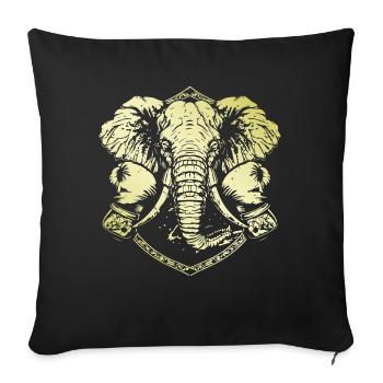 Boxer éléphant - Housse de coussin décorative 45 x 45 cm - noir - Devant