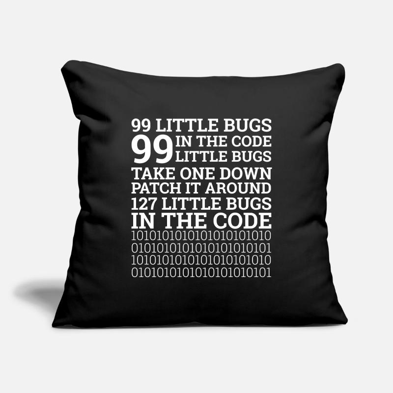 « 99 Little Bugs » | Programmeurs Housse de coussin décorative 45 x 45 cm