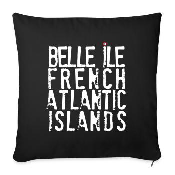 Beautiful French Atlantic Islands - Sofa pillowcase 17,3'' x 17,3'' (45 x 45 cm) - black - Front