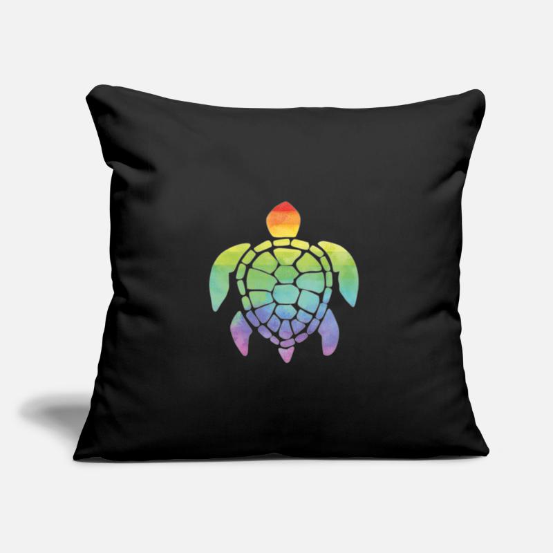 Rainbow turtle Sofa pillowcase 17,3'' x 17,3'' (45 x 45 cm)