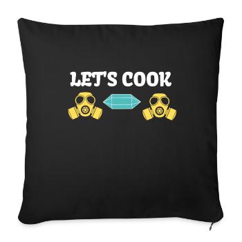 LET'S COOK SERIES GANGSTER - Sofa pillowcase 17,3'' x 17,3'' (45 x 45 cm) - black - Front