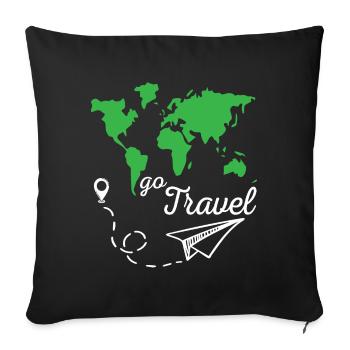 Go Travel - Sofa pillowcase 17,3'' x 17,3'' (45 x 45 cm) - black - Front