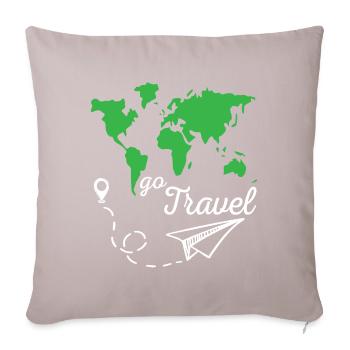 Go Travel - Sofa pillowcase 17,3'' x 17,3'' (45 x 45 cm) - light taupe - Front