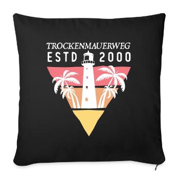 Mallorca wandern GR 221 Wanderweg Geschenk - Sofakissenbezug 45 x 45 cm - Schwarz - Vorne