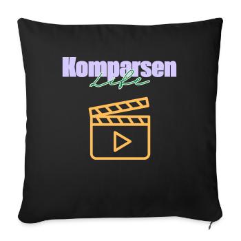 Komparse Komparsen Life Film Extras Background - Sofakissenbezug 45 x 45 cm - Schwarz - Vorne