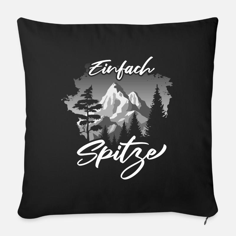 Mountain Summit Simply Awesome - Sofa pillowcase 17,3'' x 17,3'' (45 x 45 cm) - black