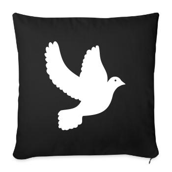 colombe - Housse de coussin décorative 45 x 45 cm - noir - Devant