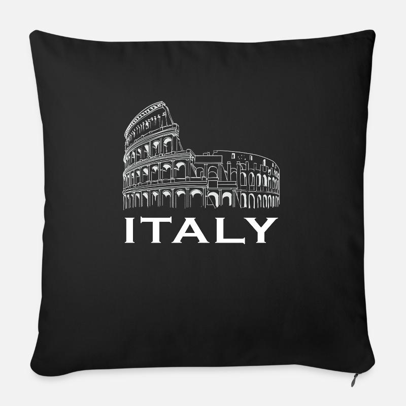 Italien Rom - Sofakissenbezug 45 x 45 cm - Schwarz