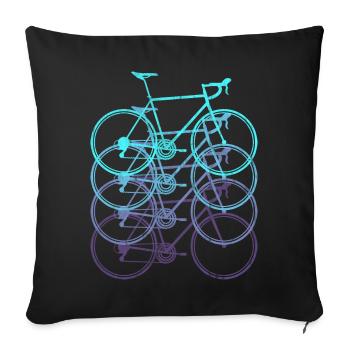 Road Bike Bicycle Cycling Road Cyclist Gift - Sofa pillowcase 17,3'' x 17,3'' (45 x 45 cm) - black - Front