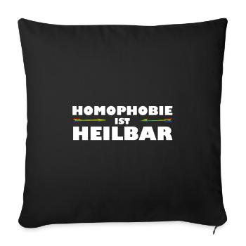 Gegen Homophobie LGBT Gay Pride Demonstration - Sofakissenbezug 45 x 45 cm - Schwarz - Vorne