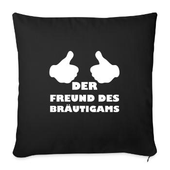 célibataire - Housse de coussin décorative 45 x 45 cm - noir - Devant