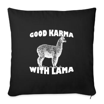 lama - Sofa pillowcase 17,3'' x 17,3'' (45 x 45 cm) - black - Front
