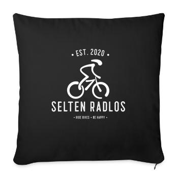 Selten RADLOS Spruch Design 2 - Sofakissenbezug 45 x 45 cm - Schwarz - Vorne