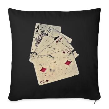 A3A2 ACAB Spielkarte - Sofakissenbezug 45 x 45 cm - Schwarz - Vorne