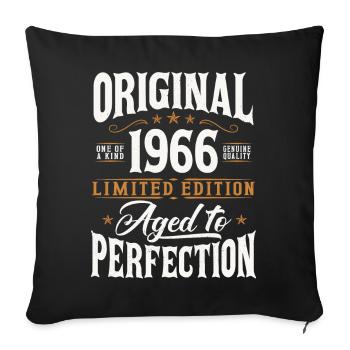 Vintage 1966 Original Vintage Birthday Gift - Sofa pillowcase 17,3'' x 17,3'' (45 x 45 cm) - black - Front