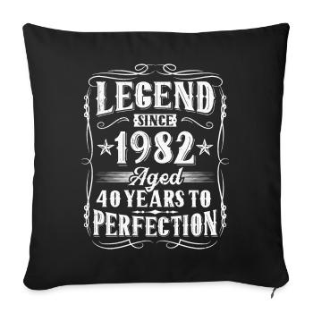 Né en 1982 Légende 40 ans anniversaire - Housse de coussin décorative 45 x 45 cm - noir - Devant