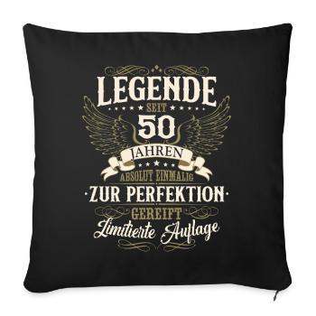 50 Anniversaire Légende Anniversaire Dire 50 Ans - Housse de coussin décorative 45 x 45 cm - noir - Devant