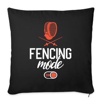 Fechter Fencing Fechtsport Fencer Fechten - Sofakissenbezug 45 x 45 cm - Schwarz - Vorne
