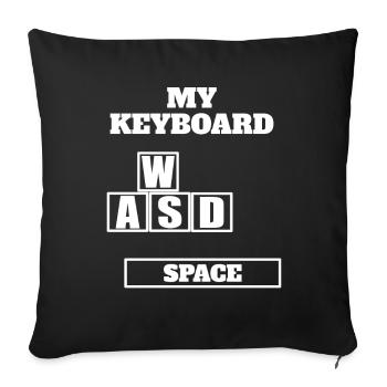 Spiel Spieler Konsole Controller Online Grafik lol - Sofakissenbezug 45 x 45 cm - Schwarz - Vorne