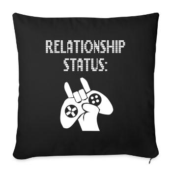 Spiel Spieler Beziehung Controller Online Grafik - Sofakissenbezug 45 x 45 cm - Schwarz - Vorne