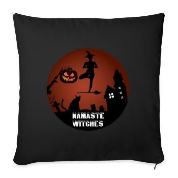Yoga Yoga Halloween Pumpkin Costume Creepy Funny - Sofa pillowcase 17,3'' x 17,3'' (45 x 45 cm) - black - Front