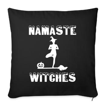Yoga Yoga Yoga Halloween Pumpkin Costume Scary Funny - Sofa pillowcase 17,3'' x 17,3'' (45 x 45 cm) - black - Front