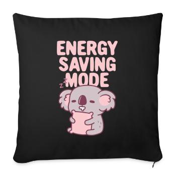 Cute Koala Bear Energy Saving Mode Funny - Sofa pillowcase 17,3'' x 17,3'' (45 x 45 cm) - black - Front