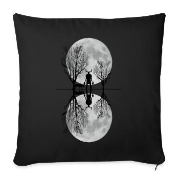 L’homme dans la forêt - Housse de coussin décorative 45 x 45 cm - noir - Devant