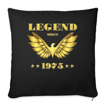 Légende depuis 1975 Ailes d’or Goldwing - Housse de coussin décorative 45 x 45 cm - noir - Devant