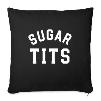 Mésanges sucrières - Housse de coussin décorative 45 x 45 cm - noir - Devant