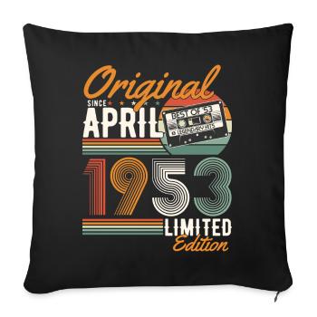 Original since April 1953 - Sofa pillowcase 17,3'' x 17,3'' (45 x 45 cm) - black - Front