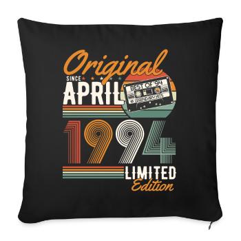 Original since April 1994 - Sofa pillowcase 17,3'' x 17,3'' (45 x 45 cm) - black - Front