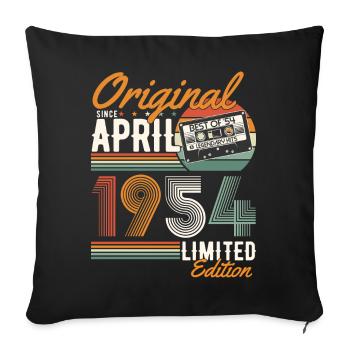 Original since April 1954 - Sofa pillowcase 17,3'' x 17,3'' (45 x 45 cm) - black - Front
