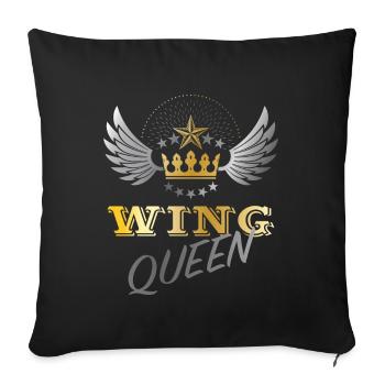 Biker Motorcycle Motorcycling Goldwing Queen - Sofa pillowcase 17,3'' x 17,3'' (45 x 45 cm) - black - Front