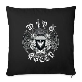 Biker Motorcycle Motorcycling Goldwing Queen - Sofa pillowcase 17,3'' x 17,3'' (45 x 45 cm) - black - Front