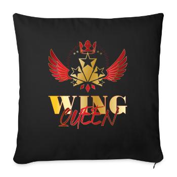 Biker Motorcycle Motorcycling Goldwing Queen - Sofa pillowcase 17,3'' x 17,3'' (45 x 45 cm) - black - Front