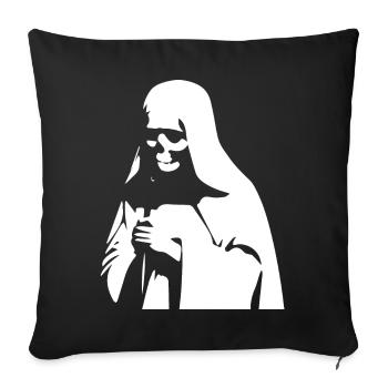 Sinister Style Unveiled: Discover a World of Horr - Sofa pillowcase 17,3'' x 17,3'' (45 x 45 cm) - black - Front