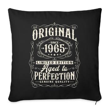 Original 1965 Jahrgang geboren Vintage Geburtstag - Sofakissenbezug 45 x 45 cm - Schwarz - Vorne