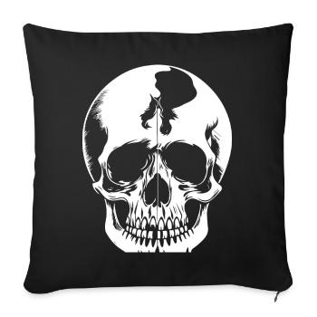 Horror Skull Skull Art Skull Gothic Heavy Metal - Sofa pillowcase 17,3'' x 17,3'' (45 x 45 cm) - black - Front