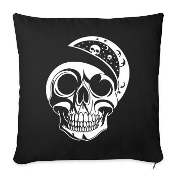 Horreur Crâne Crâne Art Crâne Gothique Heavy Metal - Housse de coussin décorative 45 x 45 cm - noir - Devant